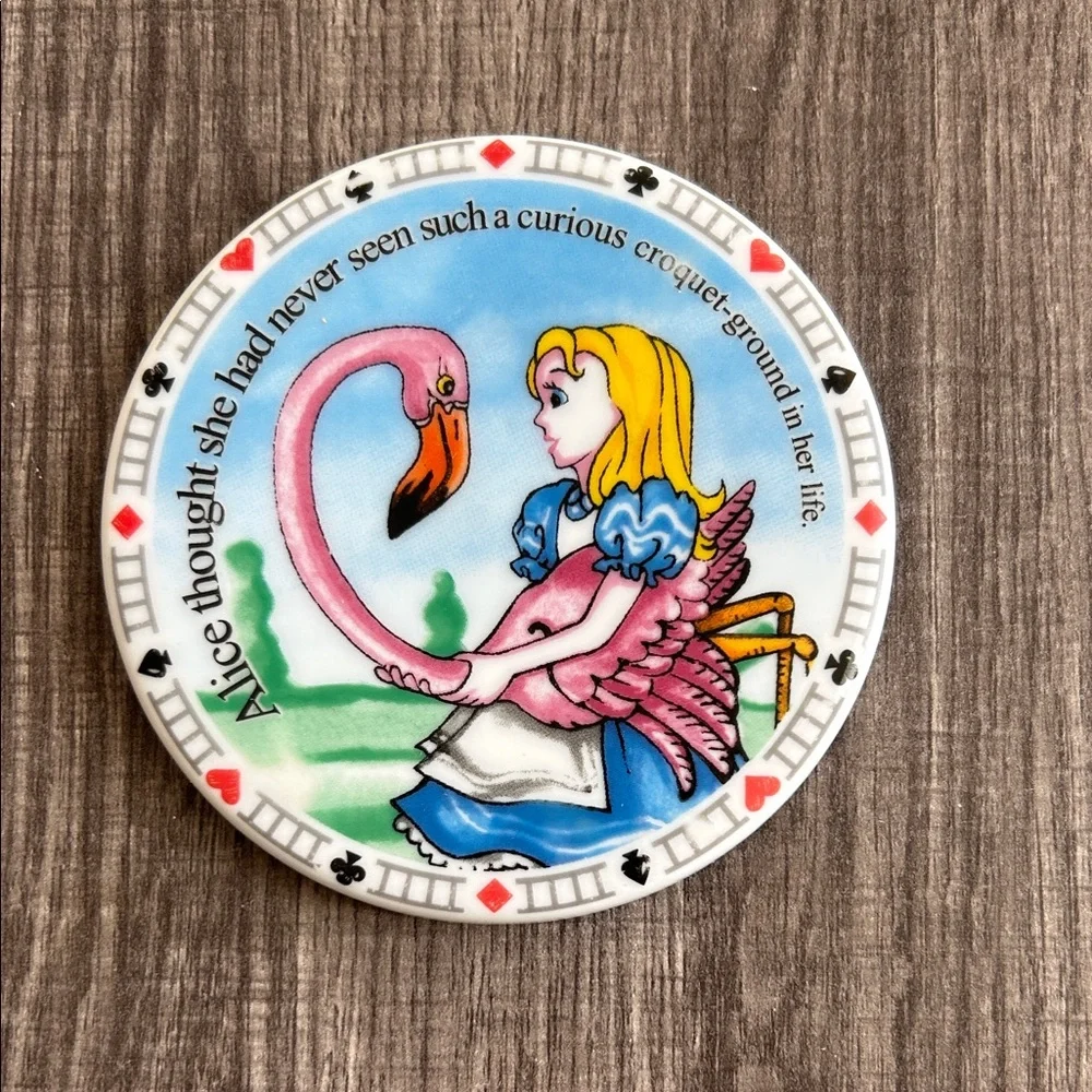 Alice in Wonderland Themed Coasters Set (3) Paul Cardew Design 2010 Disney Gift‎